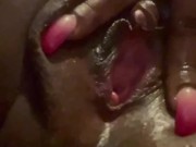 Wet Creamy Pussy .. Masturbate Really Hard Until My Fat Pussy Squirt  16/16