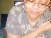 Kittyblu sucks huge BBC after smoking him out  6/16