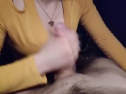 I Jerk My Stepbro's Hard Dick Huge Cumshot 10/16