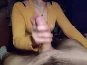 I Jerk My Stepbro's Hard Dick Huge Cumshot 4/16