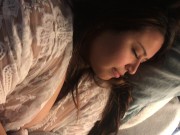 I wake up my real stepmom and cum her mouth  3/16