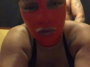 Latex mask dirty talk submissive slave in training part 2 slut wife 4/16