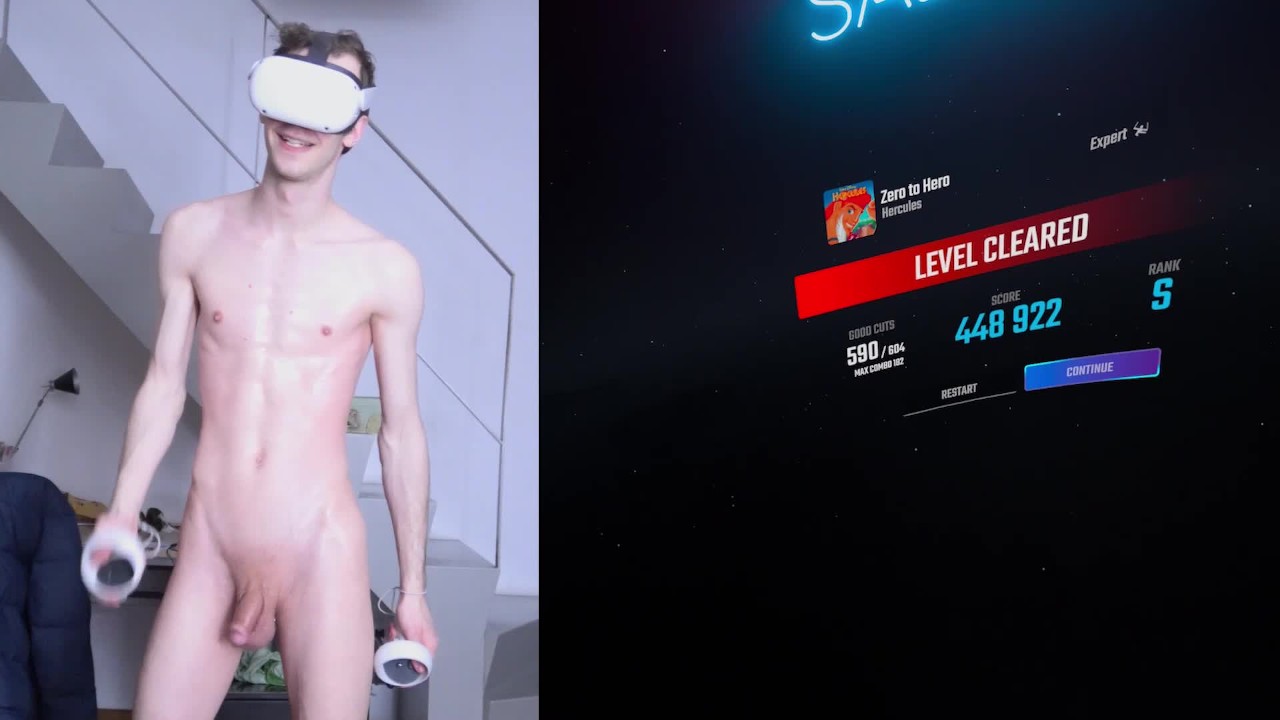 Playing Beat Saber Naked Redtube