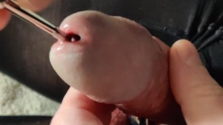 Extreme urethral sounding, close up. - RedTube
