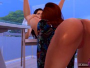 Girlfriends Have Sex After a House Party - Sexual Hot Animations 7/16