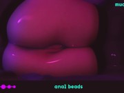 ♡ ANIME-GIRL PLAY WITH ANAL BEADS ♡ 1/16