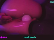 ♡ ANIME-GIRL PLAY WITH ANAL BEADS ♡ 10/16