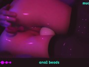 ♡ ANIME-GIRL PLAY WITH ANAL BEADS ♡ 12/16