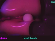 ♡ ANIME-GIRL PLAY WITH ANAL BEADS ♡ 9/16
