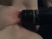 Getting my pussy sucked on with a vacuum cleaner until it swells up 15/16