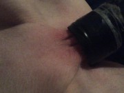 Getting my pussy sucked on with a vacuum cleaner until it swells up 6/16