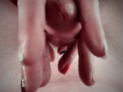 Extreme Close Up Lube Handjob with Big Load 1/16