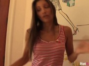 Sexy Hot Blonde Brett Rossi Tongue Fucks Face Sitting Lesbian Celeste Star! 3/16