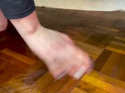 Slapping My Pussy To Squirting Heaven! Puddle On The Floor! 9/16