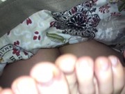 Fucking my toes with the inside of his Foreskin, then he cums all over my feet & licks it all up  8/16