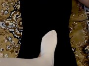 white nylon foot worship latina mistress 14/16