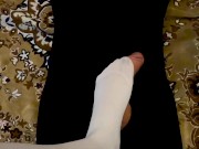 white nylon foot worship latina mistress 16/16