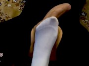 white nylon foot worship latina mistress 8/16