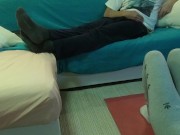 REAL 18 VIRGIN STEPSIS works out and TEASES stepbro, He takes his big cock out and CUMS ALL OVER! 5/16