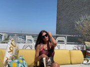 BJRAW Gorgeous brunette with huge tits sucking cock and eating ass 2/16