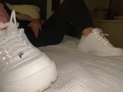 Hott Latina master bating with sneakers on 11/16