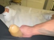 Hott Latina master bating with sneakers on 6/16