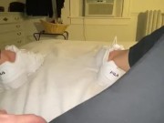 Hott Latina master bating with sneakers on 9/16