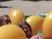 Girlfriends, Gwen and Trisha, know how to please . . . each other! 3/16