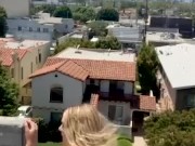 Big Boobs Gabbie Carter Masturbates outside on the roof 14/16