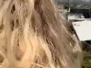 Big Boobs Gabbie Carter Masturbates outside on the roof 8/16