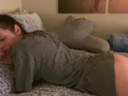 Morning after bareback sex and BJ wearing your t-shirt! 2/16