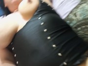 Amateur big titty milf cums on my cock POV blowjob 4/16