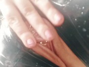 Latex catsuit tease, phone selfie video. rubber fetish 9/16