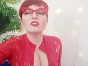Red PVC Catsuit Vinyl Fetish, FemDom POV Dirty Talk Humiliation 7/16