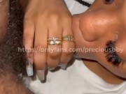 Ebony Teen gets Face Fucked before bed 14/16