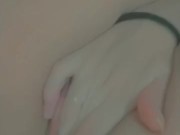 girl put her fingers on her wet pussy and asshole, fingering 