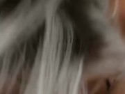 Cute girl gives her client a sneaky blow job on the job 8/16