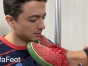 PREV - Nerd girl dominates popular guy - FOOT WORSHIP FOOT DOMINATION SMELLY FEET SWEATY FEET 13/16