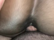 Ebony Creams on White Dick Before Bed 12/16