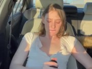 Playing with my phat pussy in traffic  12/16