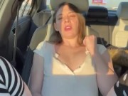 Playing with my phat pussy in traffic  6/16