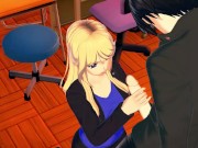 SCP 105 Iris rides a lucky guys dick cowgirl position. 1/16