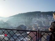 Fitness Model in Black Lingerie Gets Fucked in a Room with a Mountain View 1/16