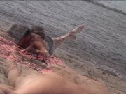 DICK FLASH ON BEACH  Little dick public flashing 15/16