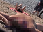 DICK FLASH ON BEACH  Little dick public flashing 4/16