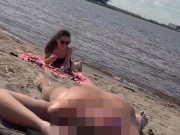 DICK FLASH ON BEACH  Little dick public flashing 6/16
