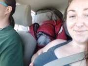 Public Finger Fuck! Screaming Orgasms in the Car! Close up on that Wet Ass Pussy! 1/16