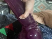 Petite Milf size Queen gets cunt destroyed by XL Dildo 10/16