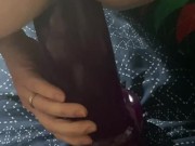 Petite Milf size Queen gets cunt destroyed by XL Dildo 12/16