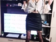 Sexy Teacher Passionate Deepthroat and Doggystyle Fuck - Cum on Face